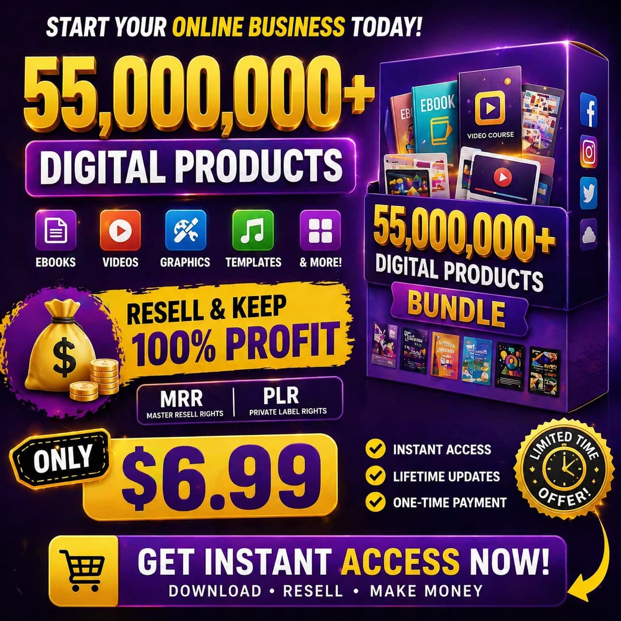 Digital products pack hero visual